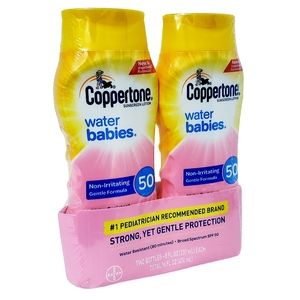 Coppertone Water Babies SPF 50 Non-Irritating Sunscreen Lotion 8oz 2-Pack New
